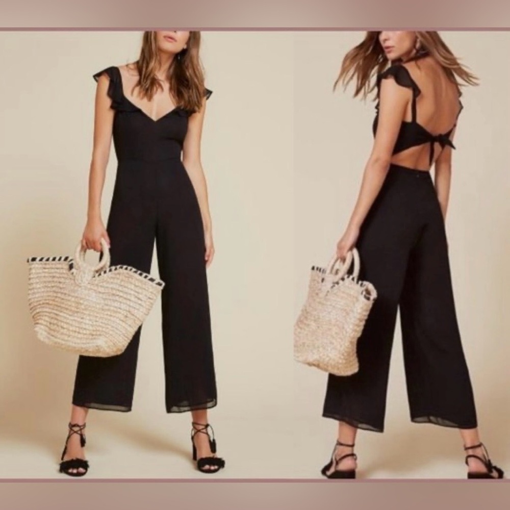 Reformation Black Miri Jumpsuit 6 - $248 - Picture 2 of 7